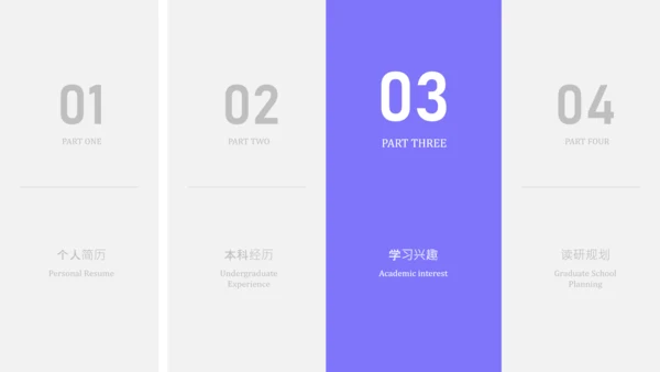 蓝色简约风研究生复试自我介绍PPT模板
