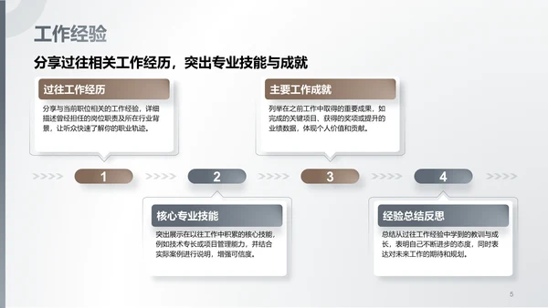 灰色商务风新员工自我介绍PPT模板