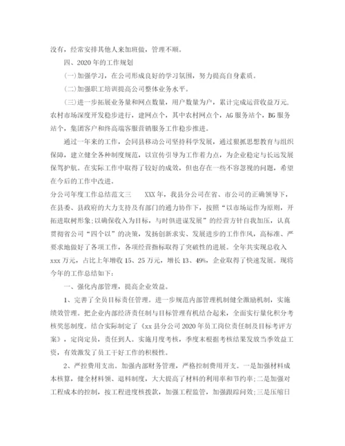 精编之分公司年度工作总结范文.docx