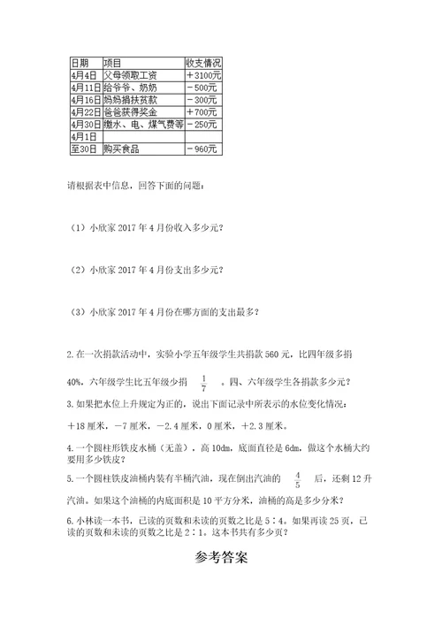 青岛版数学小升初模拟试卷含答案夺分金卷