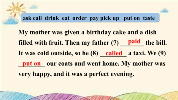 Module 6 Eating together Unit 3 Language in use 课件