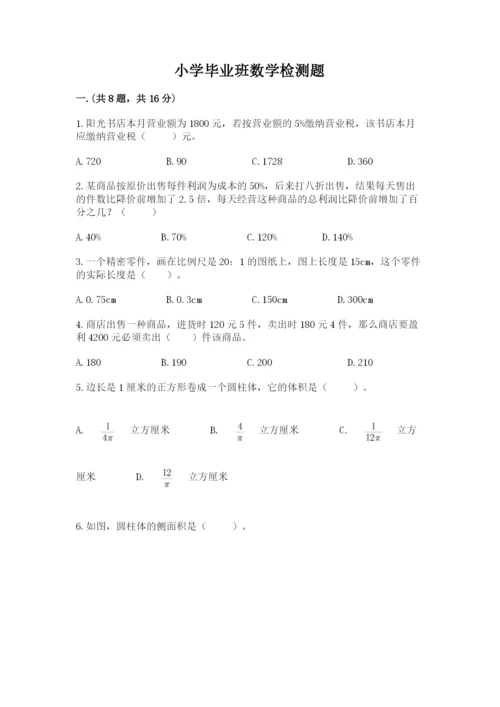 小学毕业班数学检测题（全优）.docx