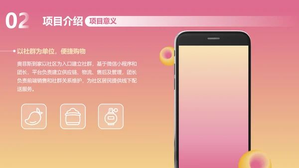 渐变风粉色社区团购商业计划书PPT套装
