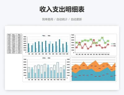 收入支出明细表