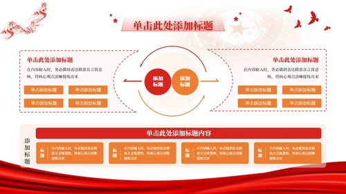 红色党政风学习西柏坡精神PPT模板