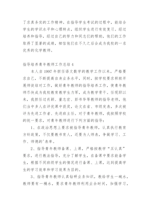 指导培养青年教师工作总结.docx