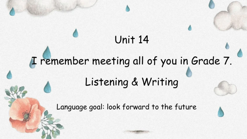 【培优课堂】U14-Period 4 Listening&Writing (课件)人教九年级Unit