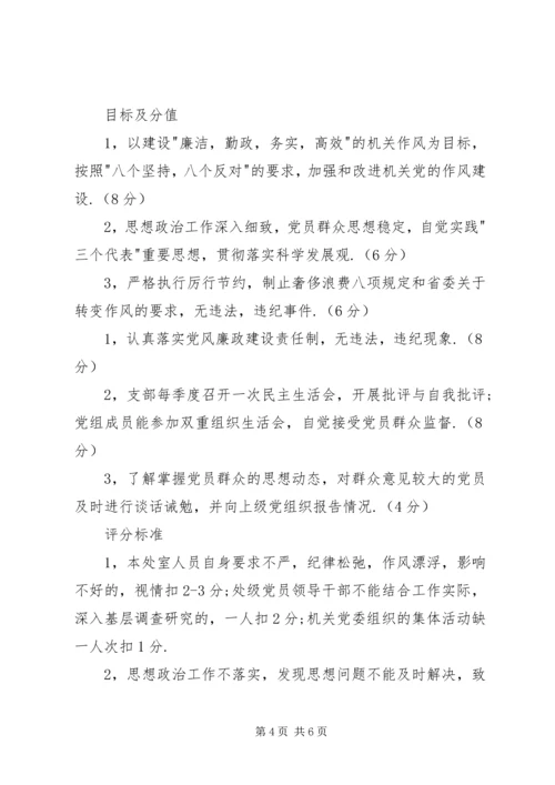 省科技厅机关“五好“基层党组织考评细则.docx