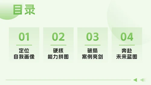 绿色简约几何求职简历自我介绍PPT模板