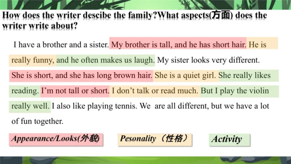 Unit 2 We're Family! Section A Grammar Focus 课件+音视