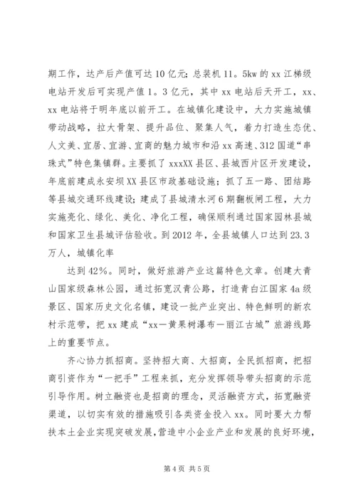 县域经济座谈会上的发言.docx