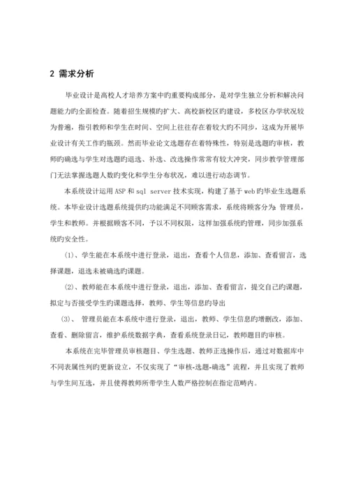 基于Web的优秀毕业设计选题系统.docx