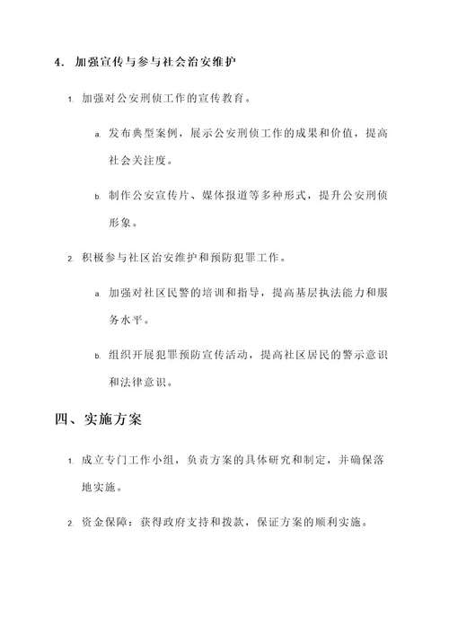 公安刑侦职业发展规划方案