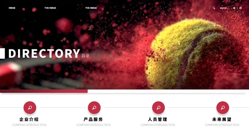 红色商务风网球拍产品发布会ppt