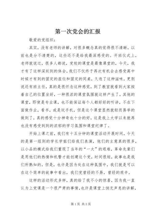 第一次党会的汇报 (4).docx