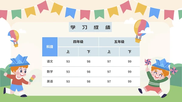学生孩子小升初简历PPT模板