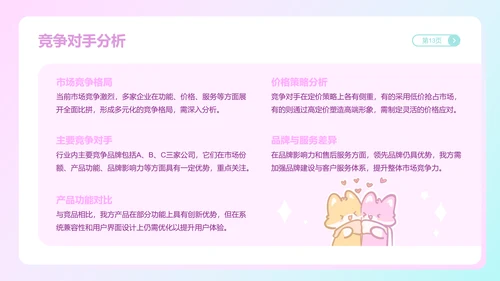 魔法狐狐蓝粉色渐变风产品介绍