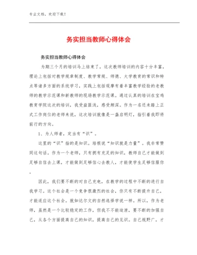 2023年务实担当教师心得体会例文27篇.docx