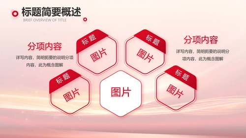 红色会议背景工作总结汇报动态PPT模板