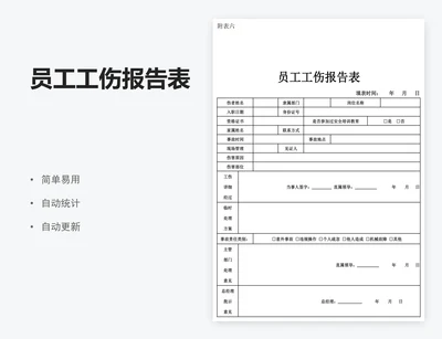 员工工伤报告表