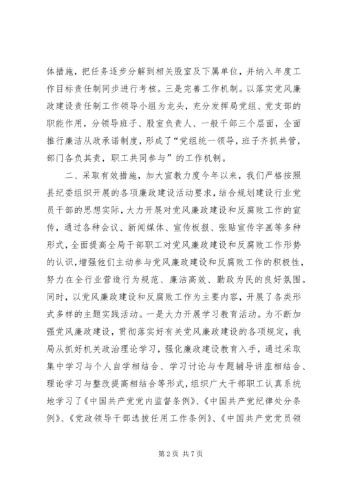 城建局开展廉政建设情况报告 (2).docx