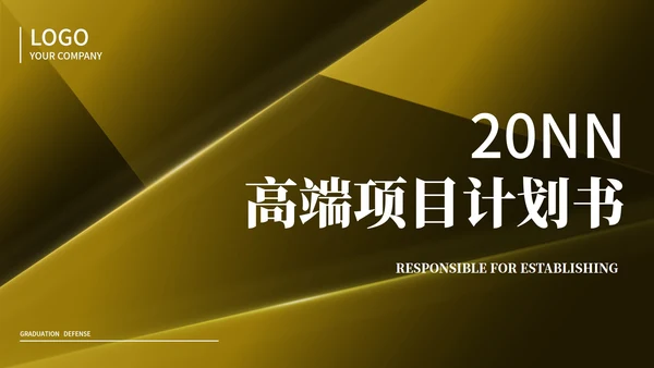 黑金奢华风高端项目计划书PPT模板