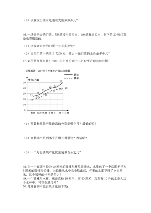 六年级小升初数学应用题50道附答案（a卷）.docx