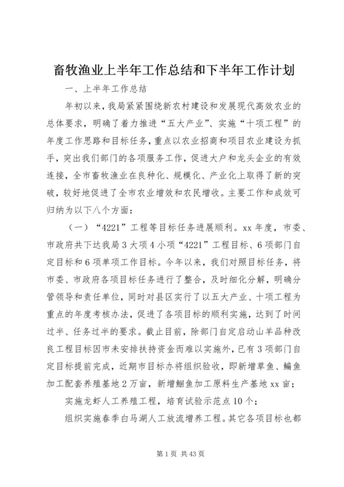 畜牧渔业上半年工作总结和下半年工作计划 (3).docx