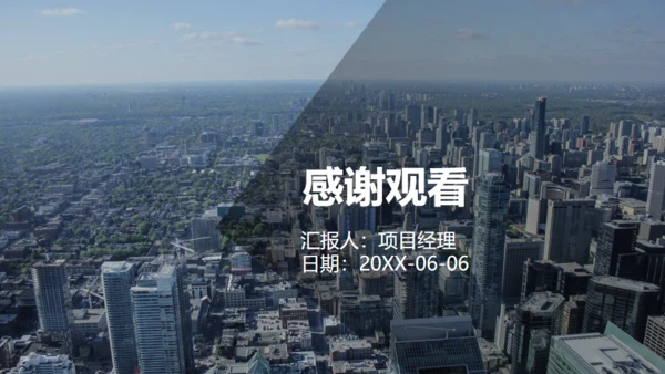 都市摩天大楼商业创业计划通用PPT模板