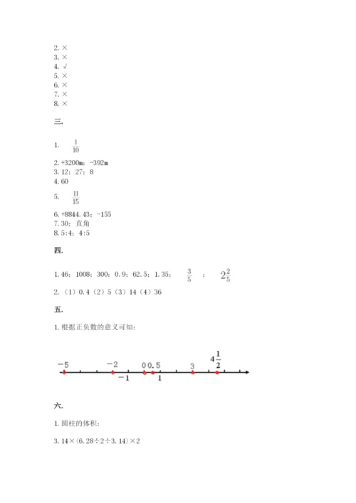 小学数学六年级下册竞赛试题【网校专用】.docx