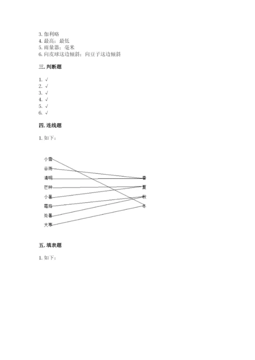 教科版三年级上册科学期末测试卷精选答案.docx