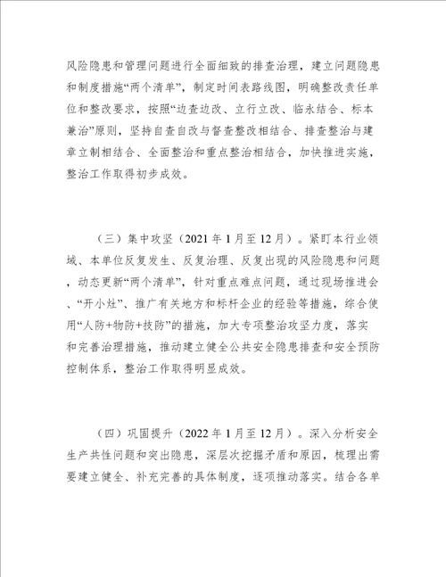 发改局安全生产专项整治方案