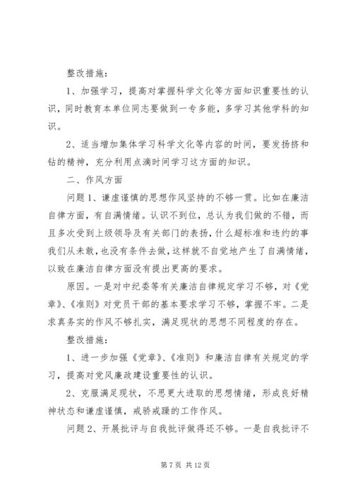 党员党性分析与对照检查材料.docx