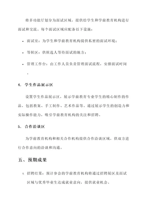 学前教育专业双选会方案