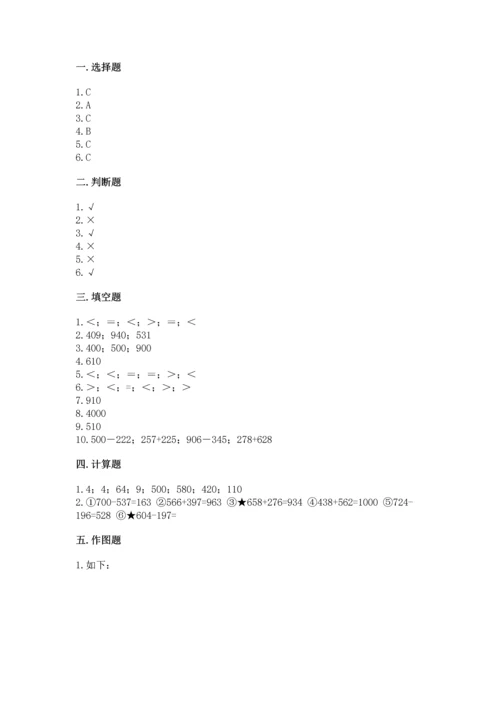 人教版三年级上册数学期中测试卷附参考答案【满分必刷】.docx