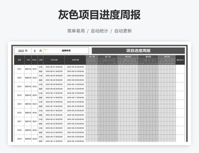 灰色项目进度周报