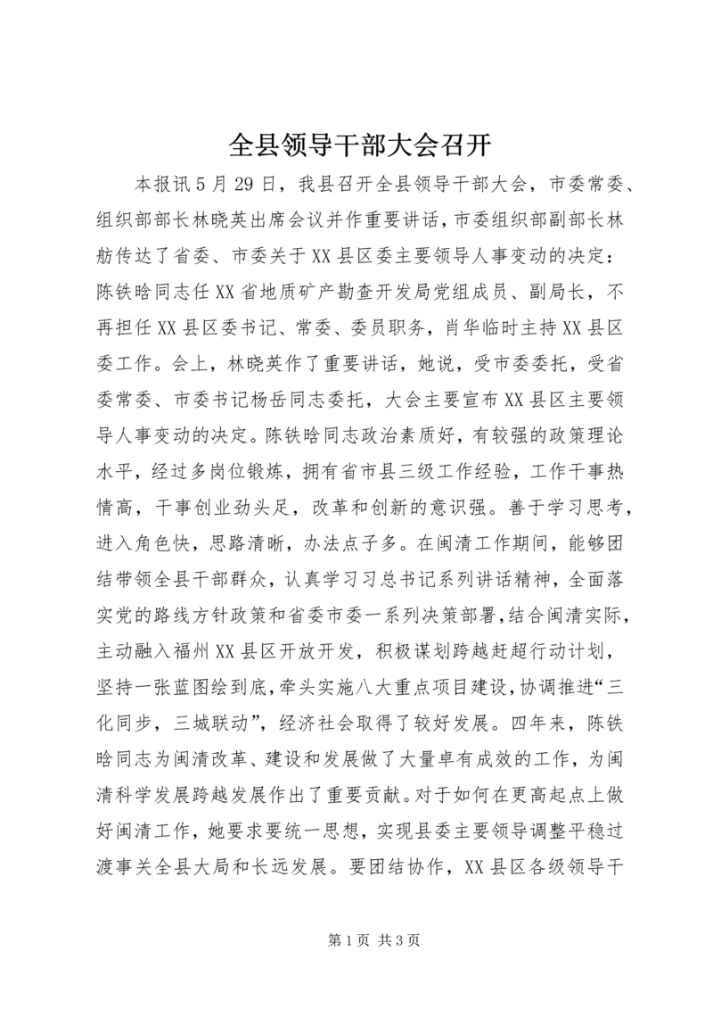 全县领导干部大会召开.docx
