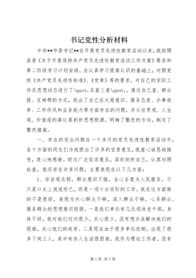 书记党性分析材料.docx