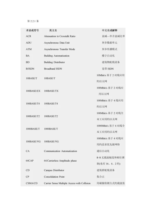 优质建筑与优质建筑群综合布线系统关键工程设计基础规范.docx