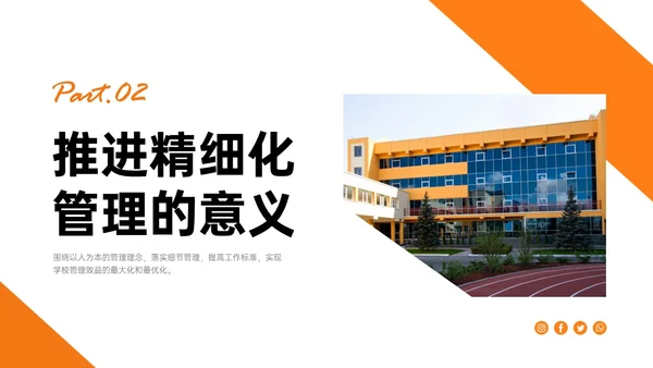 黄色明快简约形状学校精细化管理培训PPT课件