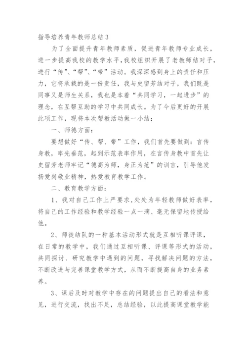 指导培养青年教师总结.docx