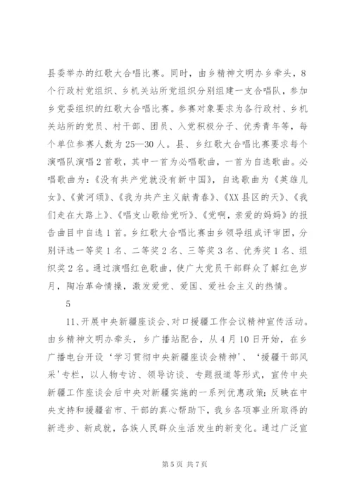 恰格拉克乡开展庆祝建党九十周年系列活动方案.docx