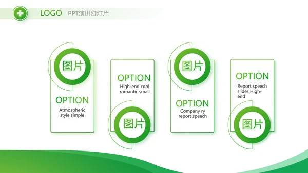 绿色简约医疗医药公司简介总结PPT