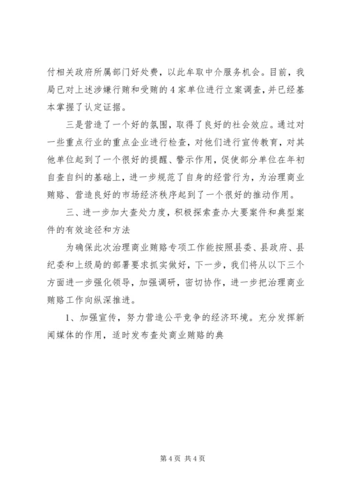 县工商部门治理商业贿赂的工作报告 (7).docx