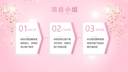 粉色时尚化妆品周年庆ppt模板活动策划方案