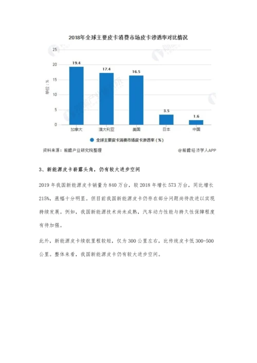 中国皮卡行业市场现状及发展前景分析-新能源皮卡存在较大发展空间.docx