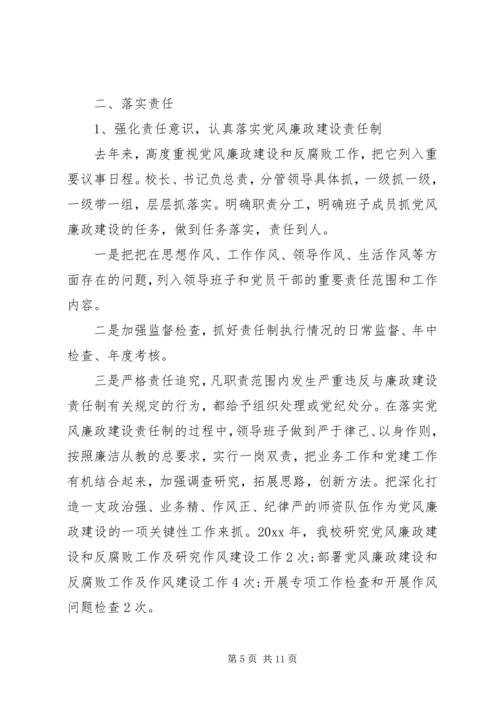 小学反腐倡廉自查报告.docx