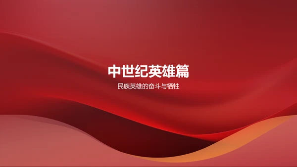 红色历史英雄人物介绍PPT模板