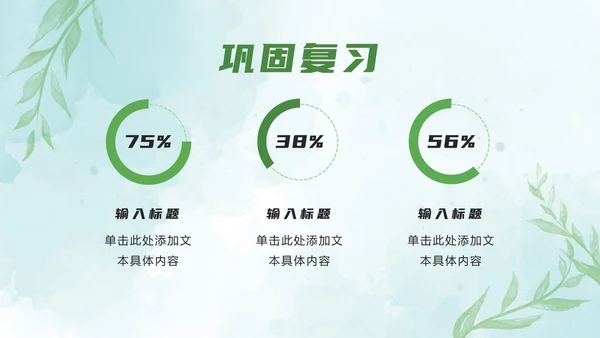绿色小清新教学ppt模板