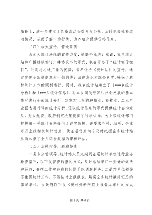 乡镇统计工作汇报材料.docx